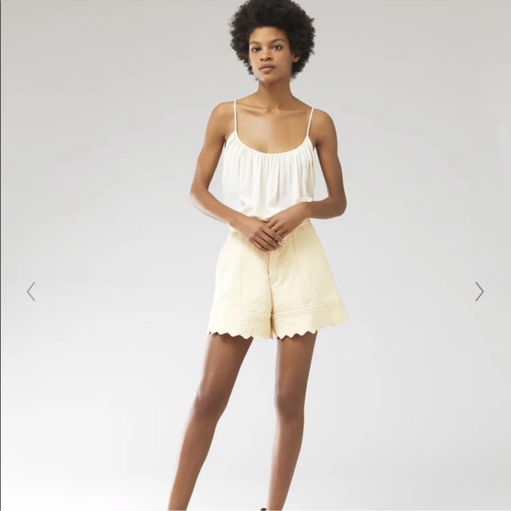 COPY - CHLOÉ - Quilted cotton jacquard shorts in beige - Picture 3 of 13